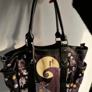 Tim Burton's The Nightmare Before Xmas Womens Tote Bag With Charm