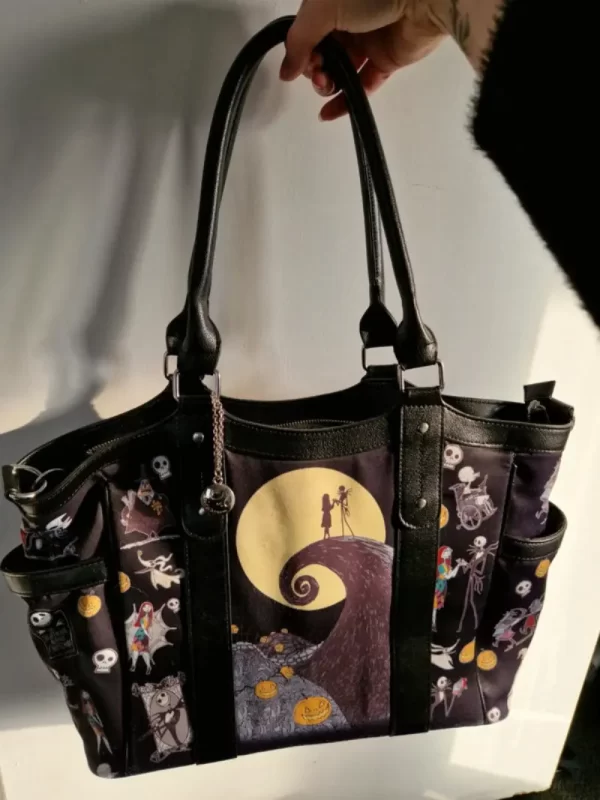 Tim Burton's The Nightmare Before Xmas Womens Tote Bag With Charm