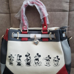 Mickey Mouse And Minnie Mouse Love Story Faux Leather Handbag