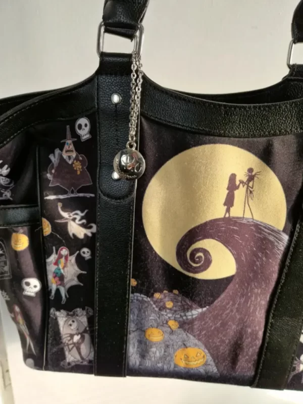 Tim Burton's The Nightmare Before Xmas Womens Tote Bag With Charm