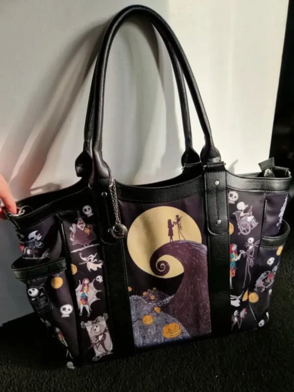 Tim Burton's The Nightmare Before Xmas Womens Tote Bag With Charm