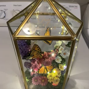 elicate Treasures Illuminated Butterfly Garden Sculpture