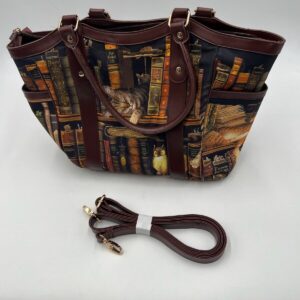 The Bradford Exchange Classic Tails Tote Bag Kitty Library