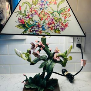 Garden Of Light Stained Glass Hummingbird Lamp