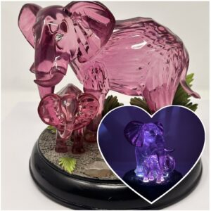 Blake Jensen Mystical Enchanted Lighted Elephants Figurine Sculpture No A5497