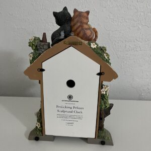 Frolicking Felines Fully Sculpted HandPainted Cat Themed Cuckoo Clock Sculpture No A0021