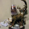 Darrell Bush Out Of The Clearing Illuminated Deer Sculpture 12 Inch Heigh