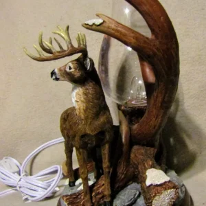 Darrell Bush Out Of The Clearing Illuminated Deer Sculpture 12 Inch Heigh