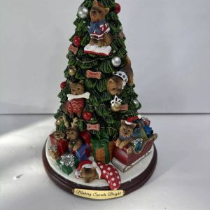 Illuminated Yorkie Christmas Tree Making Spirits Bright Table 10