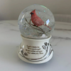 Musical Glitter Globe Messenger From Heaven Cardinal 13 cm Tall