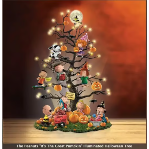 Peanuts It'S the Great Pumpkin Illuminated Halloween Tabletop Tree 33cm Tall