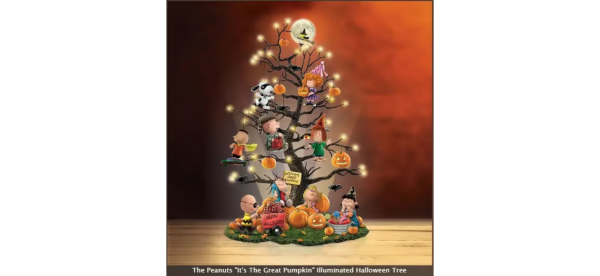 Peanuts It'S the Great Pumpkin Illuminated Halloween Tabletop Tree 33cm Tall