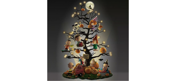 Peanuts It'S the Great Pumpkin Illuminated Halloween Tabletop Tree 33cm Tall