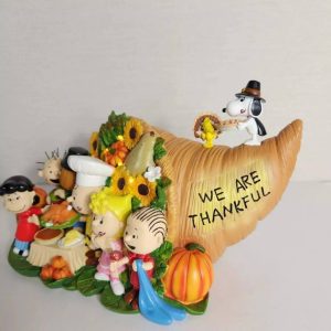 Peanuts Give Thanks Thanksgiving Lighted Cornucopia Figure