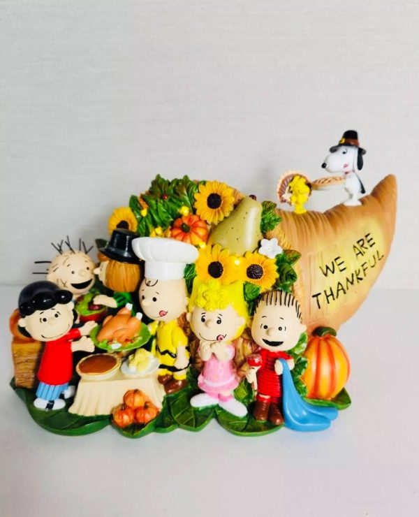 Peanuts Give Thanks Thanksgiving Lighted Cornucopia Figure