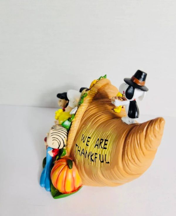 Peanuts Give Thanks Thanksgiving Lighted Cornucopia Figure