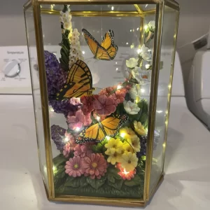 elicate Treasures Illuminated Butterfly Garden Sculpture