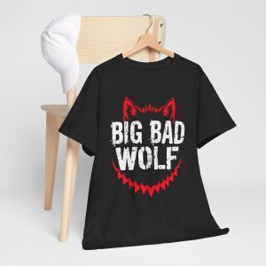 Big Bad And Wolf Costume Funny Wolves Werewolf Cool Dog T-Shirt