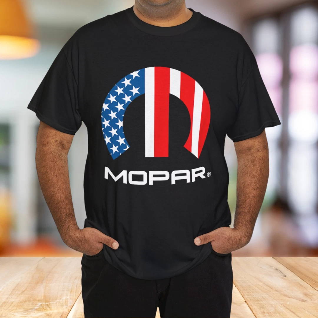 Mopar American Flag White Logo T-Shirt Mopar American Flag White Logo T-Shirt