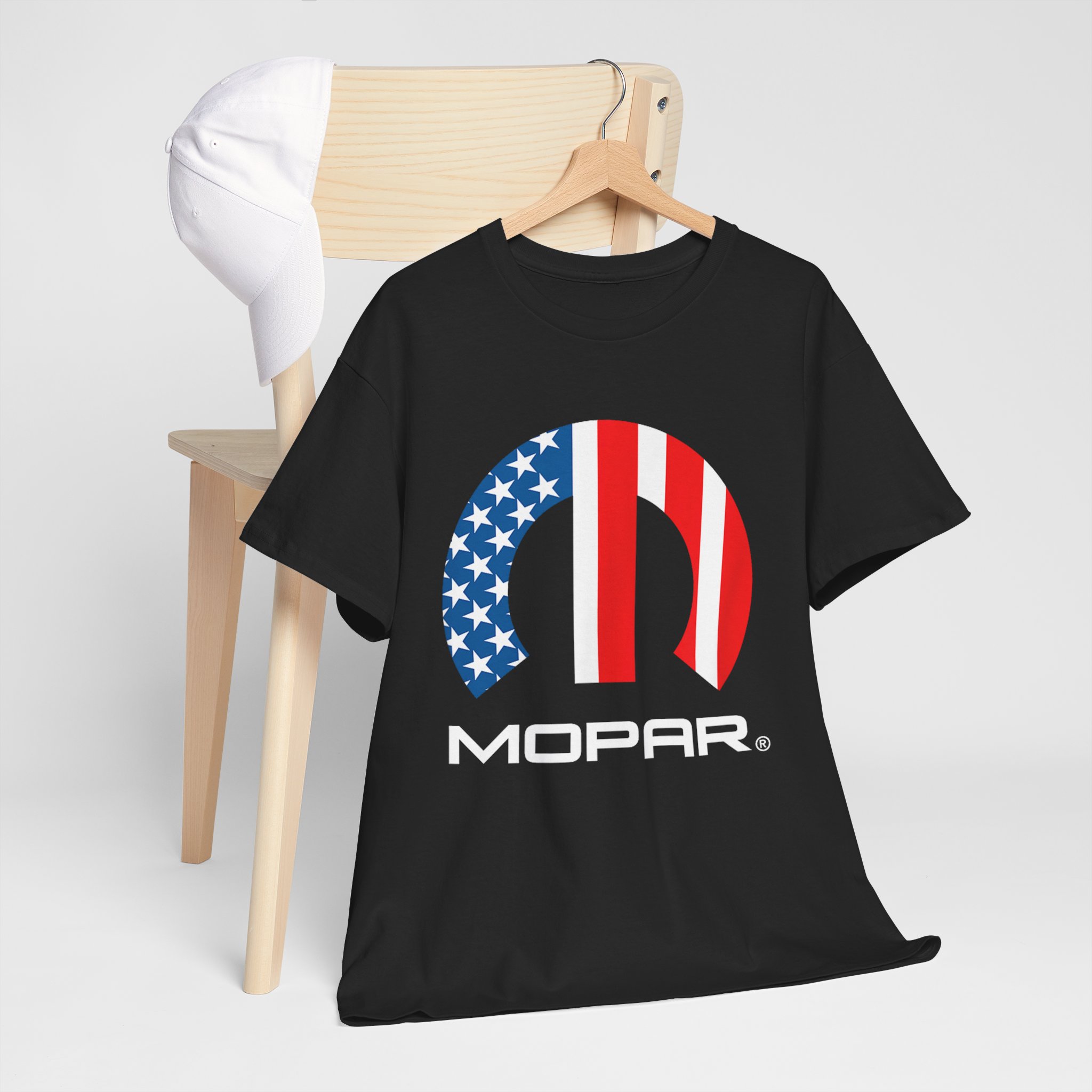 Mopar American Flag White Logo T-Shirt3 Mopar American Flag White Logo T-Shirt