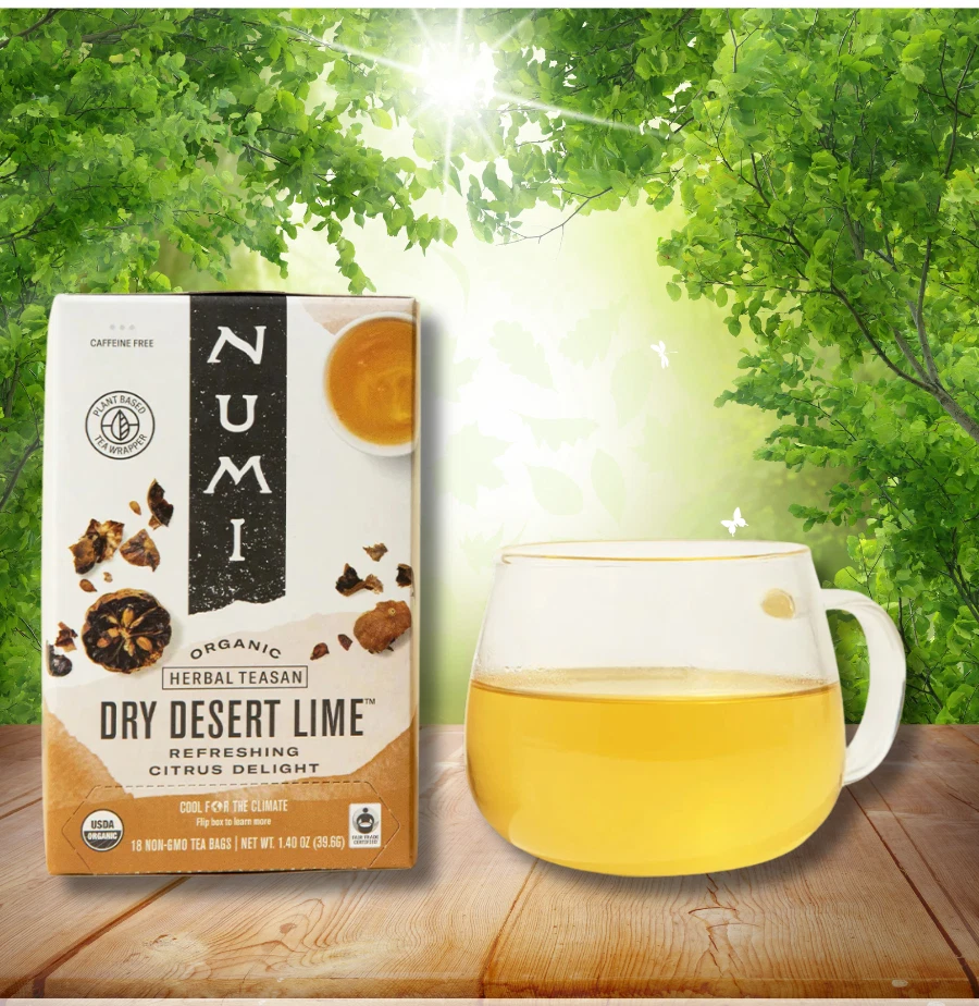 Numi Organic Tea Bags Dry Desert Lime 12 Boxes (18 tea bags per box) Numi Organic Tea Bags Dry Desert Lime 12 Boxes (18 tea bags per box)