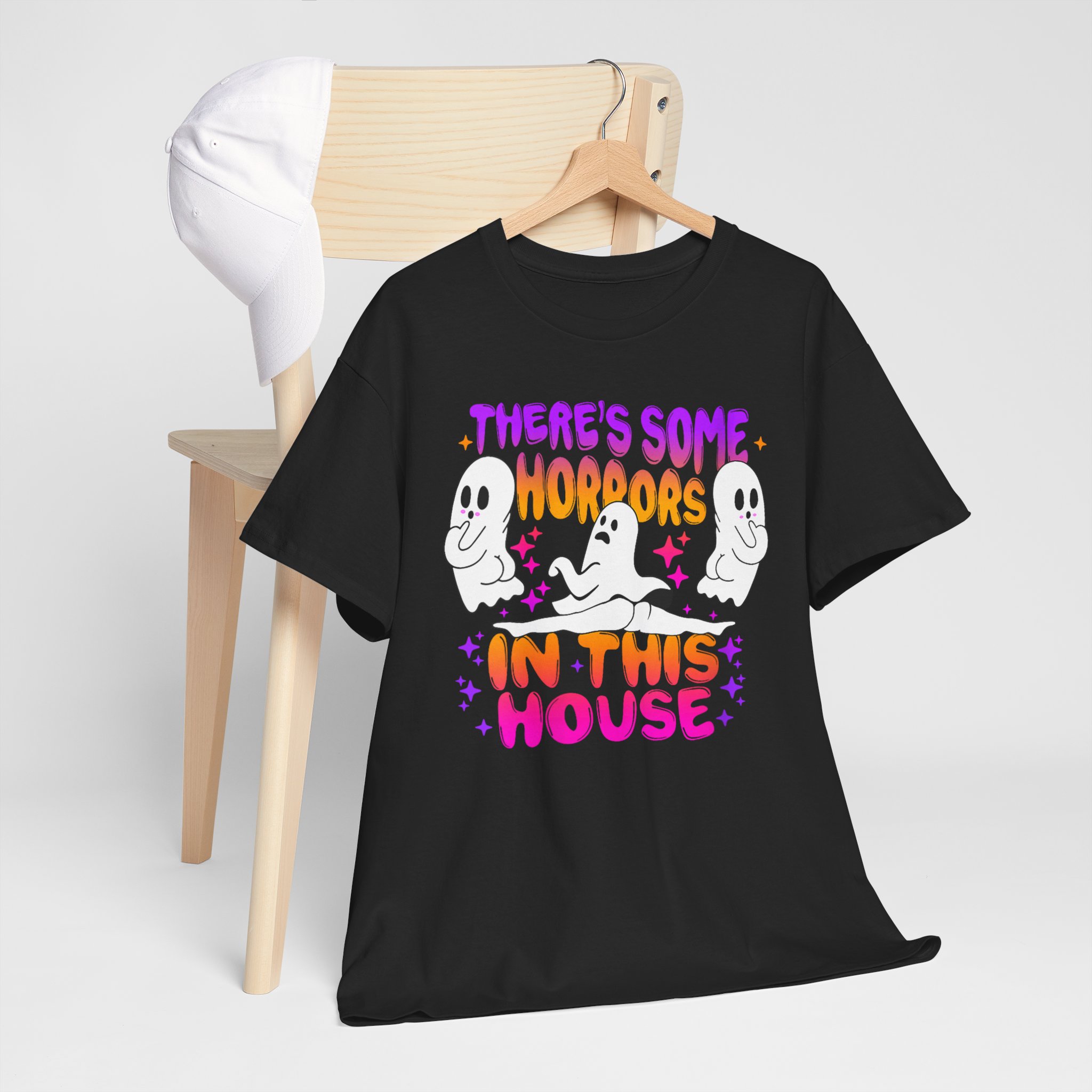 There's Some Horrors In This House Spooky Ghost Halloween T-Shirt There's Some Horrors In This House Spooky Ghost Halloween T-Shirt