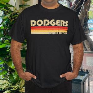 Vintage Dodgers Name Sports Retro Apparel Gift for Men Women T-Shirt