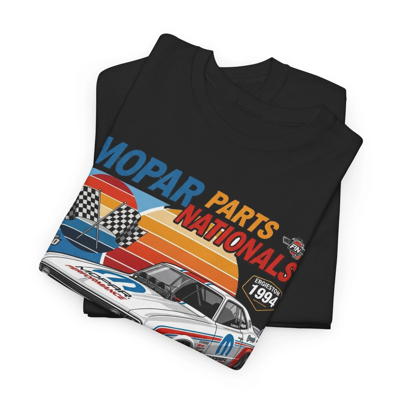 Vintage Mopar Racing Performance Logo Mens Black T-shirt American Vintage Mopar Racing Performance Logo Mens Black T-shirt American