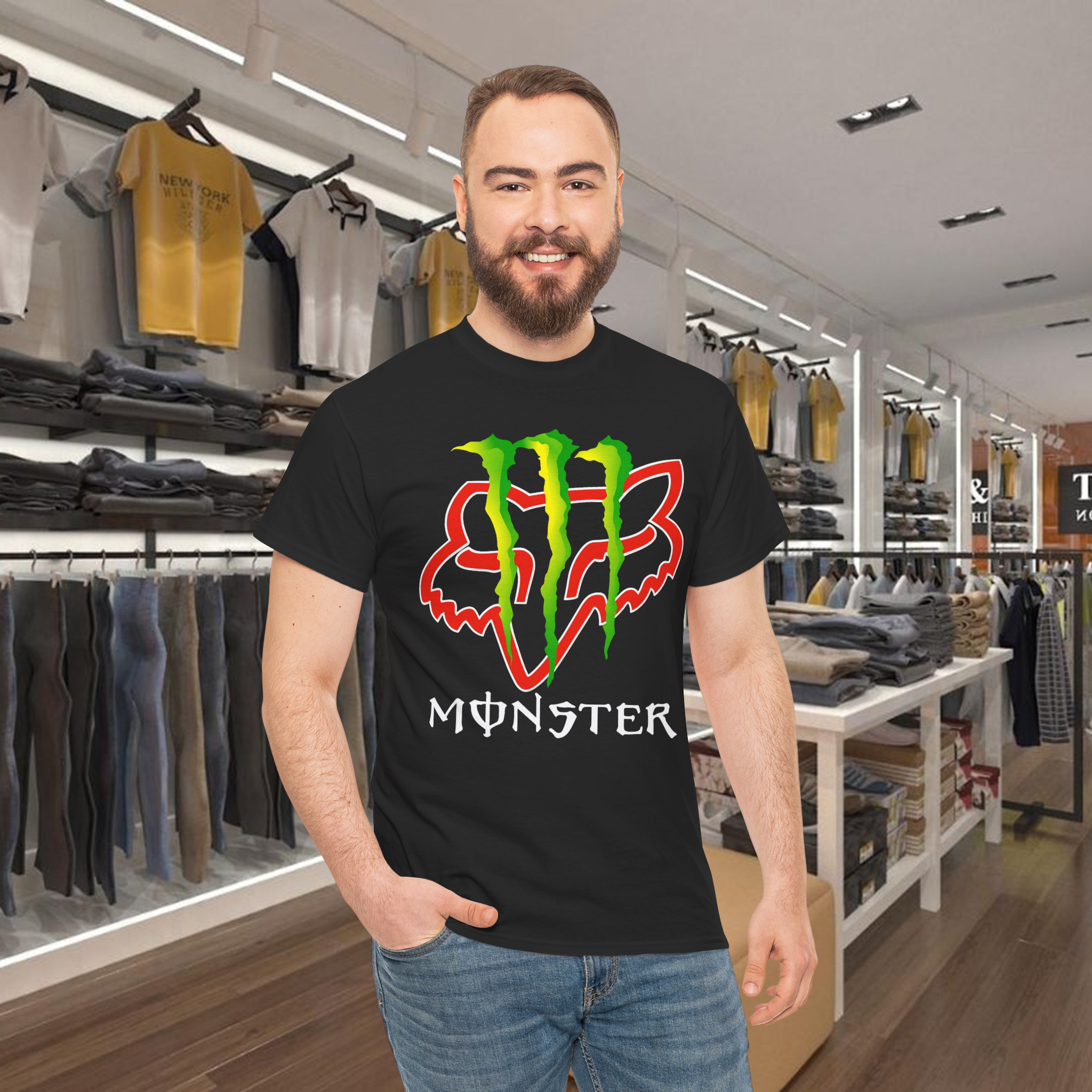 Fox Racing Monster Energy Drink Logo Graphic T-Shirt Fox Racing Monster Energy Drink Logo Graphic T-Shirt