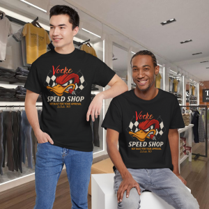 Personalized Hot Rod Garage Speed Shop Hot Rod Duck T-Shirts